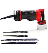 bleujardin Scie récipro sans fil pour batterie Milwaukee M18 18 V, scie sabre professionnelle avec 4 lames de scie, 3...