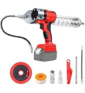 bleujardin Pompe à graisse sans fil pour Milwaukee M18 18V Batterie - 13000 PSI Electrique Graisse 650ml ...
