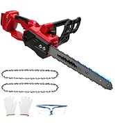 bleujardin Tronçonneuse sans fil 12" compatible avec Milwaukee M18 18 V, tronçonneuse électrique avec brosse.