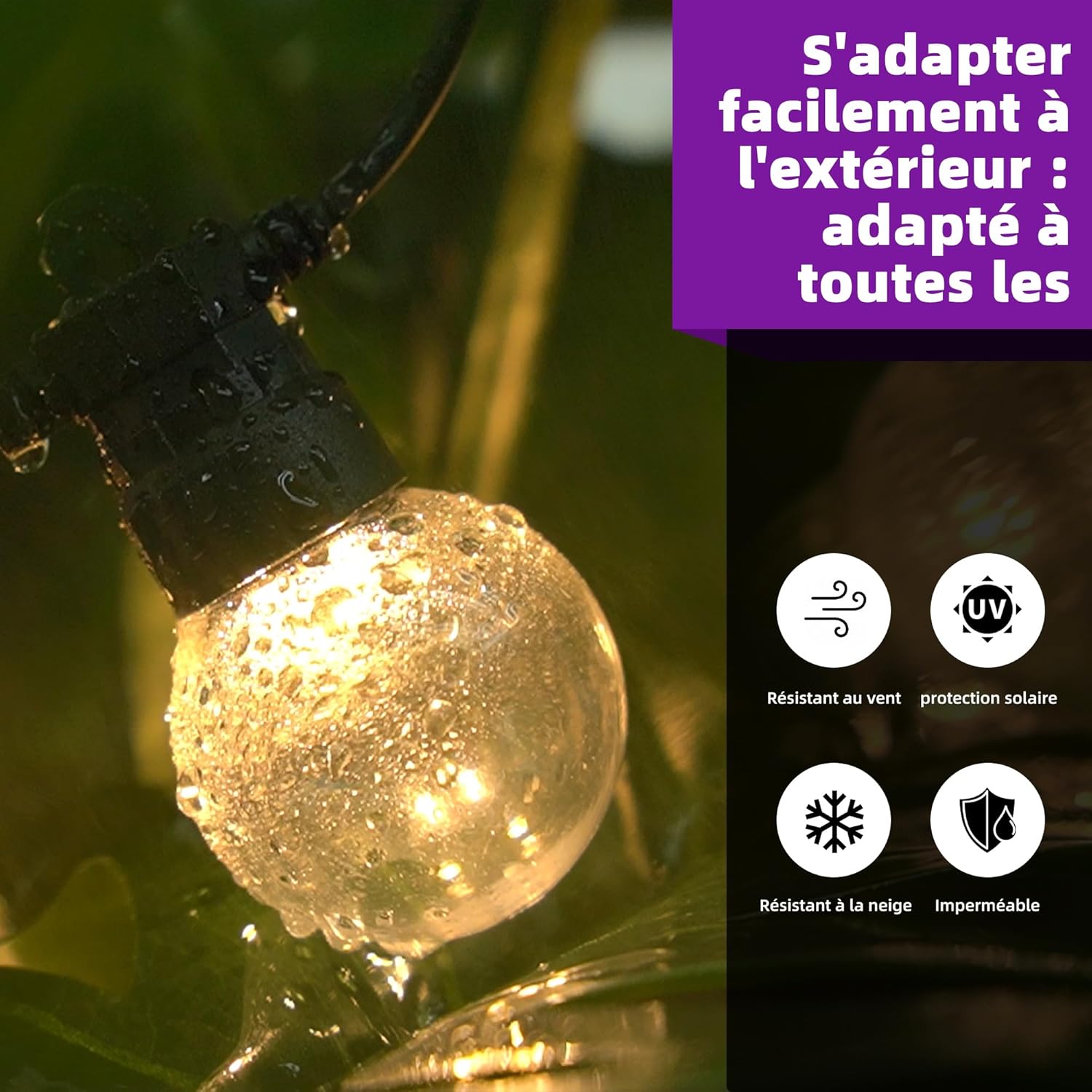 bleujardin - tonnelle extérieur - 3 x 4,25 m - alu double toit, rideaux, LED