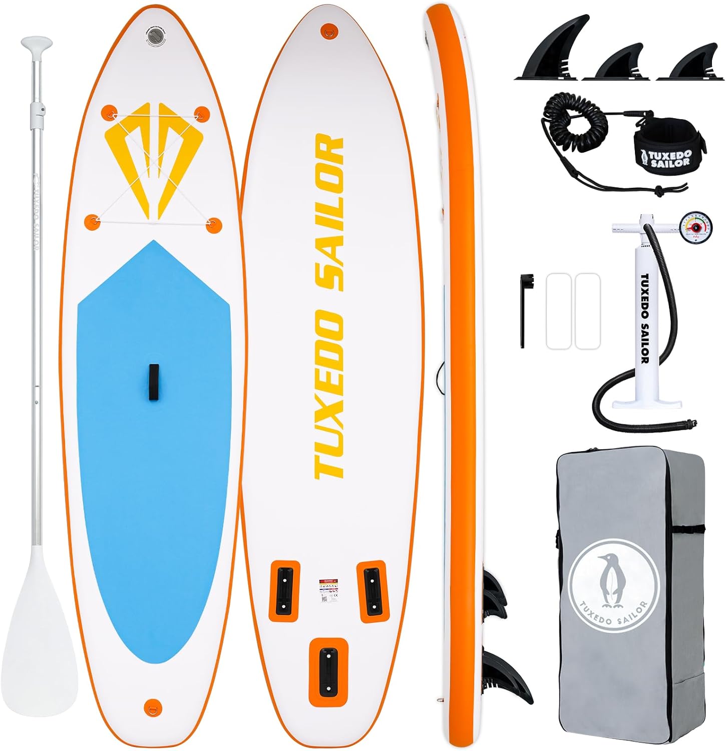 bleujardin - Paddle Gonflable Adulte - Stand Up - accessoires complets, stabilité, design premium