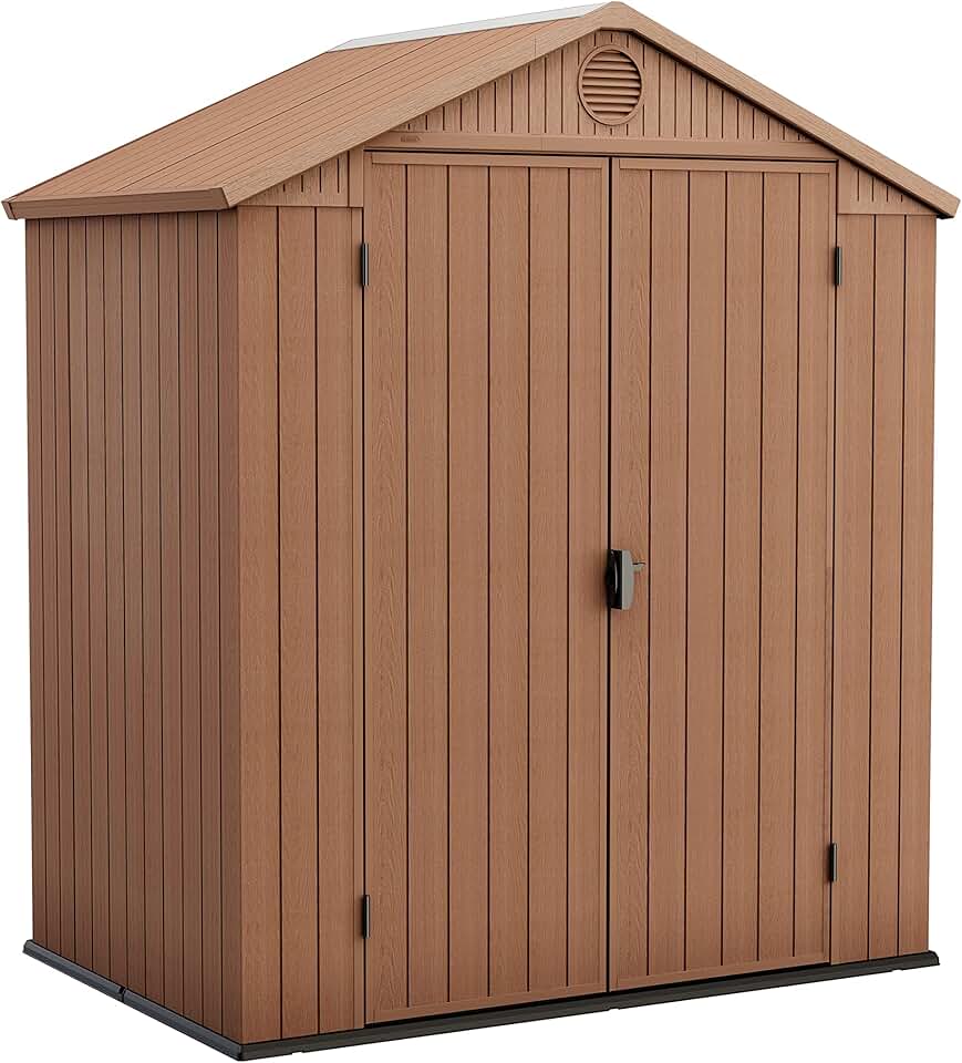 bleujardin - bleujardin 64 - 2.2m² - abri de jardin en résine, couleur marron