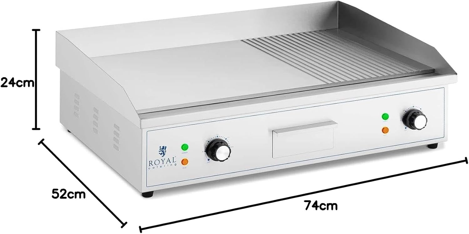 bleujardin - Plancha professionnelle 727x420 mm fer 4400 W RCPG51-M