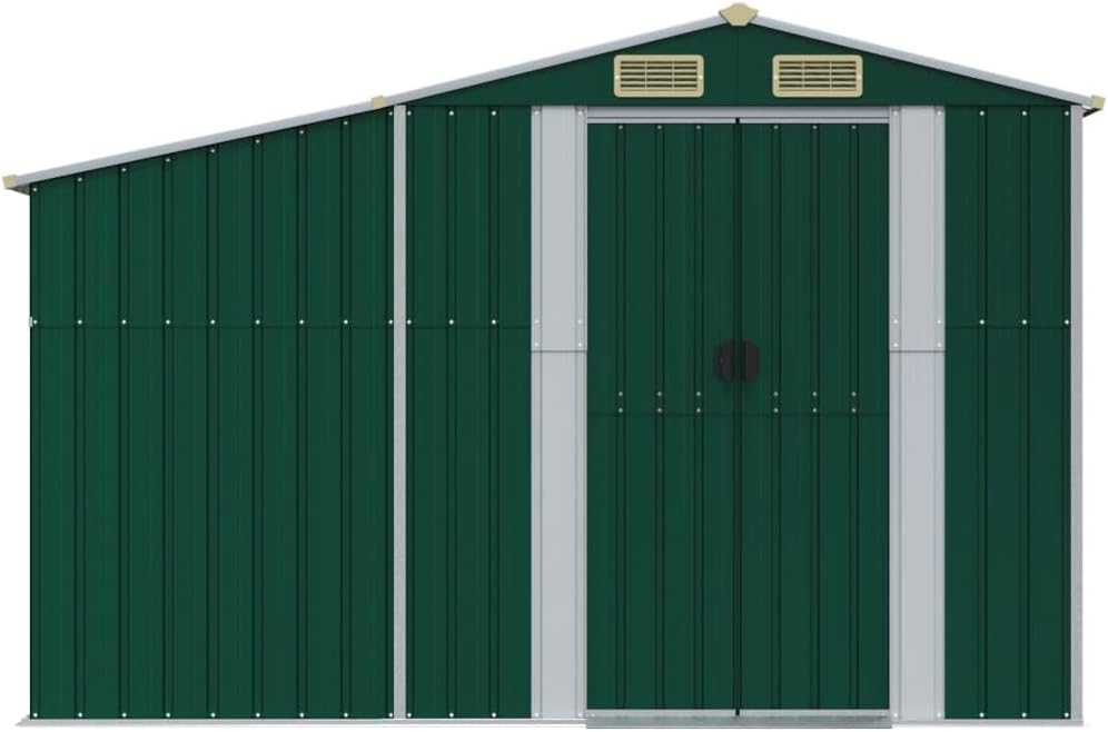 Abri de Jardin en Acier galvanisé, Salles de Stockage de Jardin Extérieures avec Bouches D'aération et Poignées Pratiques pour Ranger Les Outils, Les Ustensile de (277 x 365,5 x 179 cm)