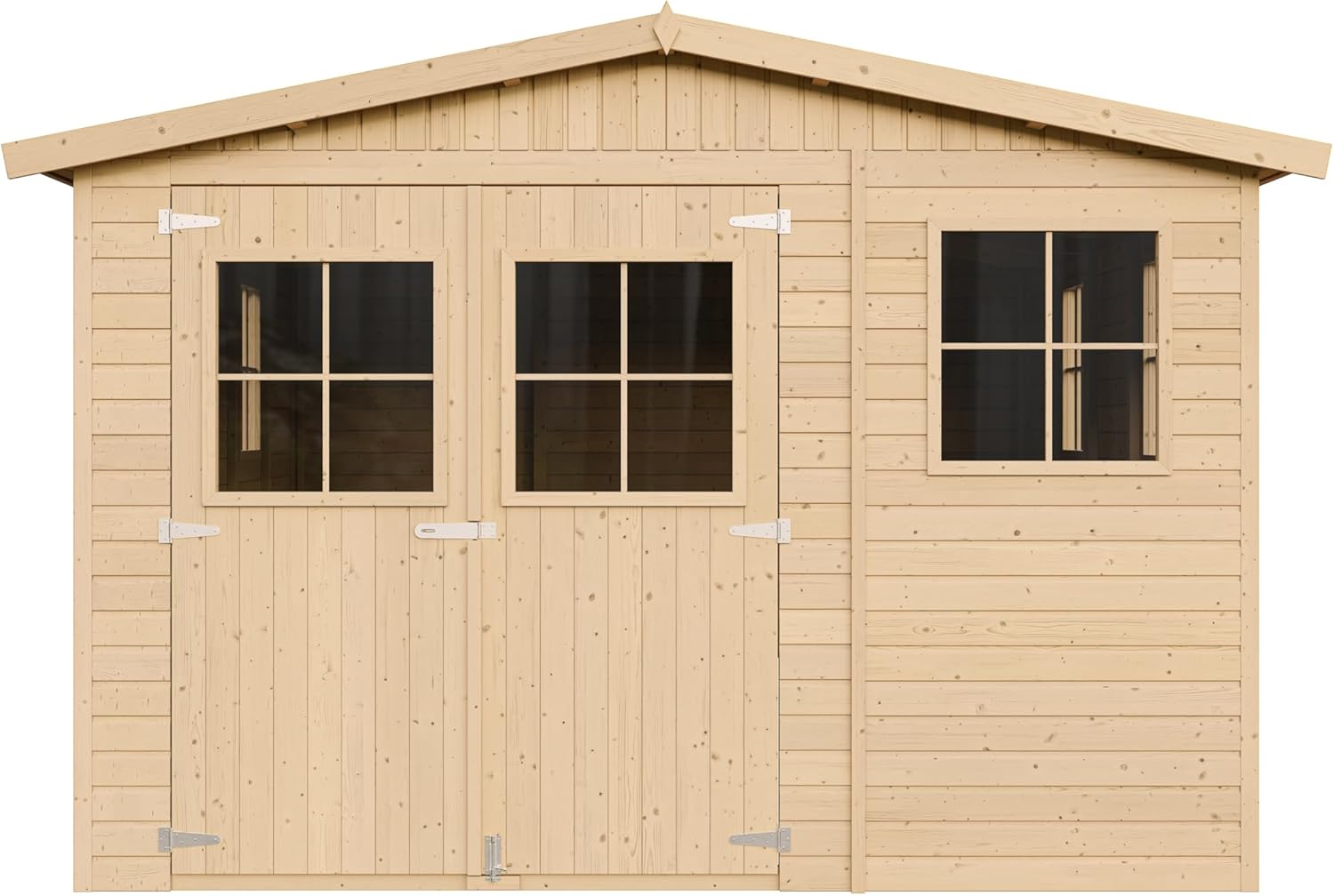 ABRI de Jardin en Bois Exterieur avec Les PLANCHERS IMPRÉGNÉ - Chalet en Pin/épicéa- H226x324x516 cm/15 m²- Construction de Panneaux- Rangement pour vélos, Remise à Outils- bleujardin M337+M337G