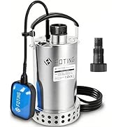 bleujardin Pompe submersible en acier inoxydable 900 W, 13 000 l/h, hauteur de refoulement max. 9 m, profondeur d'immersion max. 7 m.