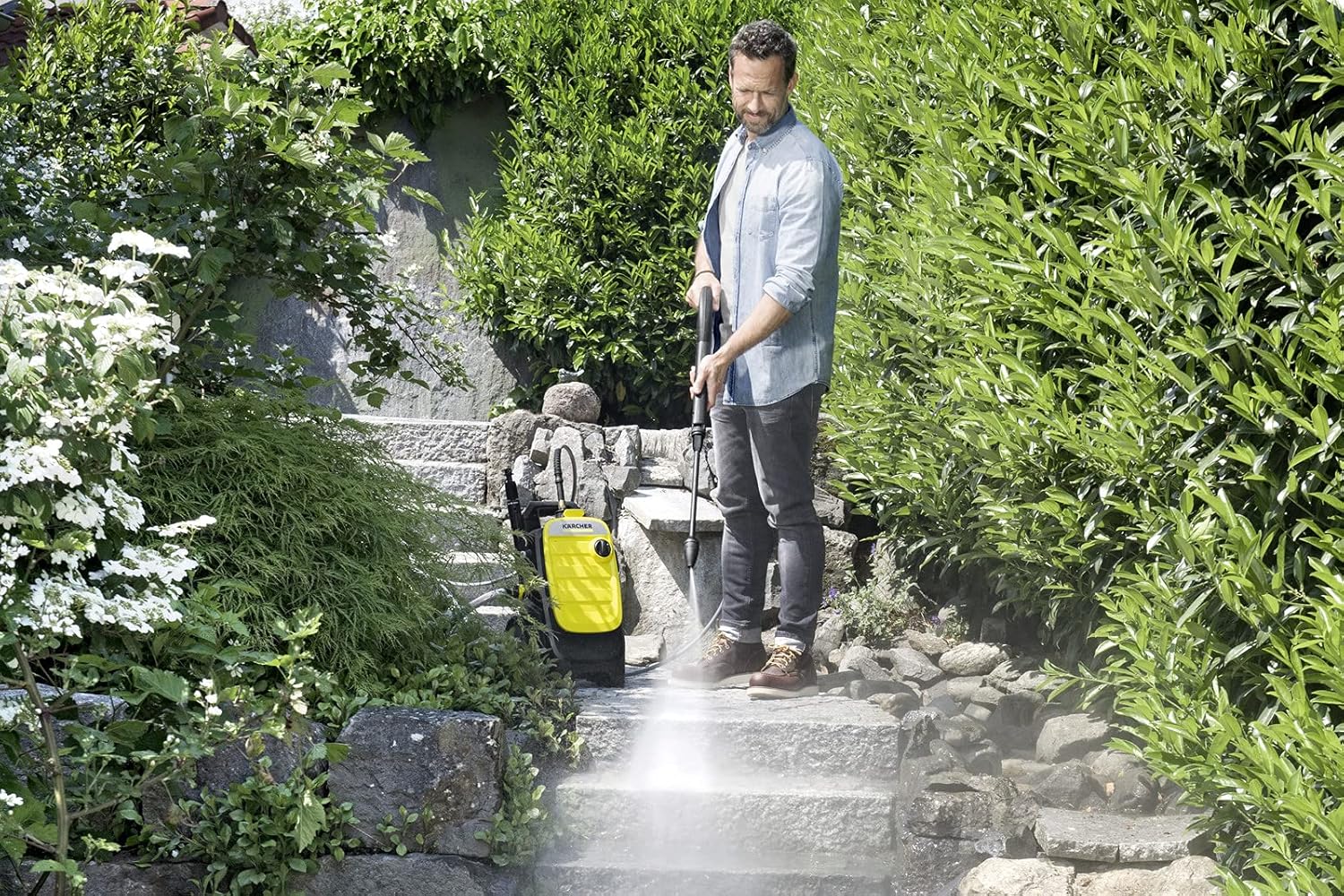 bleujardin - K7 Compact - 180 bar, 600 l/h - Nettoyeur haute pression, 16 kg, rotabuse, lance