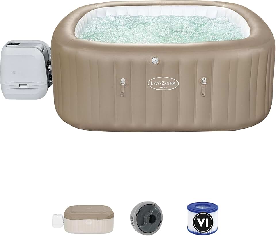 bleujardin - bleujardin Palma Hydrojet Pro - carré - 5-7 places, spa gonflable