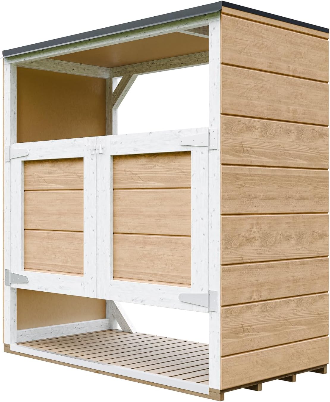 Abri de Jardin pour poubelles, Cache Poubelle extérieur 2x240L – Coffre de Rangement Exterieur, Armoire de Jardin, cabane de Jardin Exterieur – bleujardin M980A-HARVEST Honey