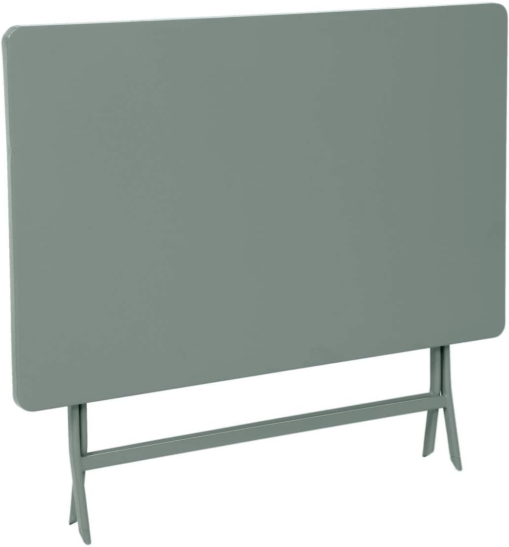 bleujardin - Greensboro - table pliante 4 places acier vert olive