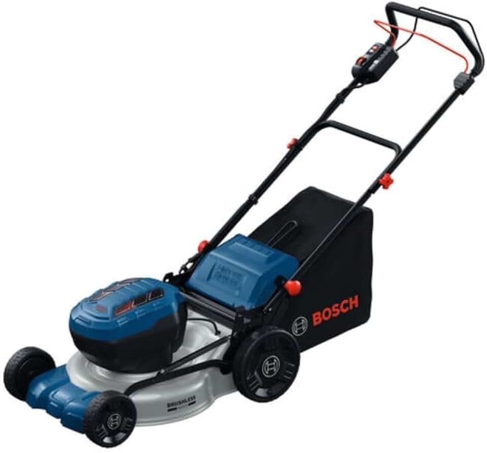 bleujardin Pro Tondeuse à gazon autotractée sans-fil GRA18V2-46SP (largeur de coupe: 46 cm, hauteur de coupe: 30-70 mm, sac de ramassage en tissu 60 l, accessoire de mulching, sans batterie)