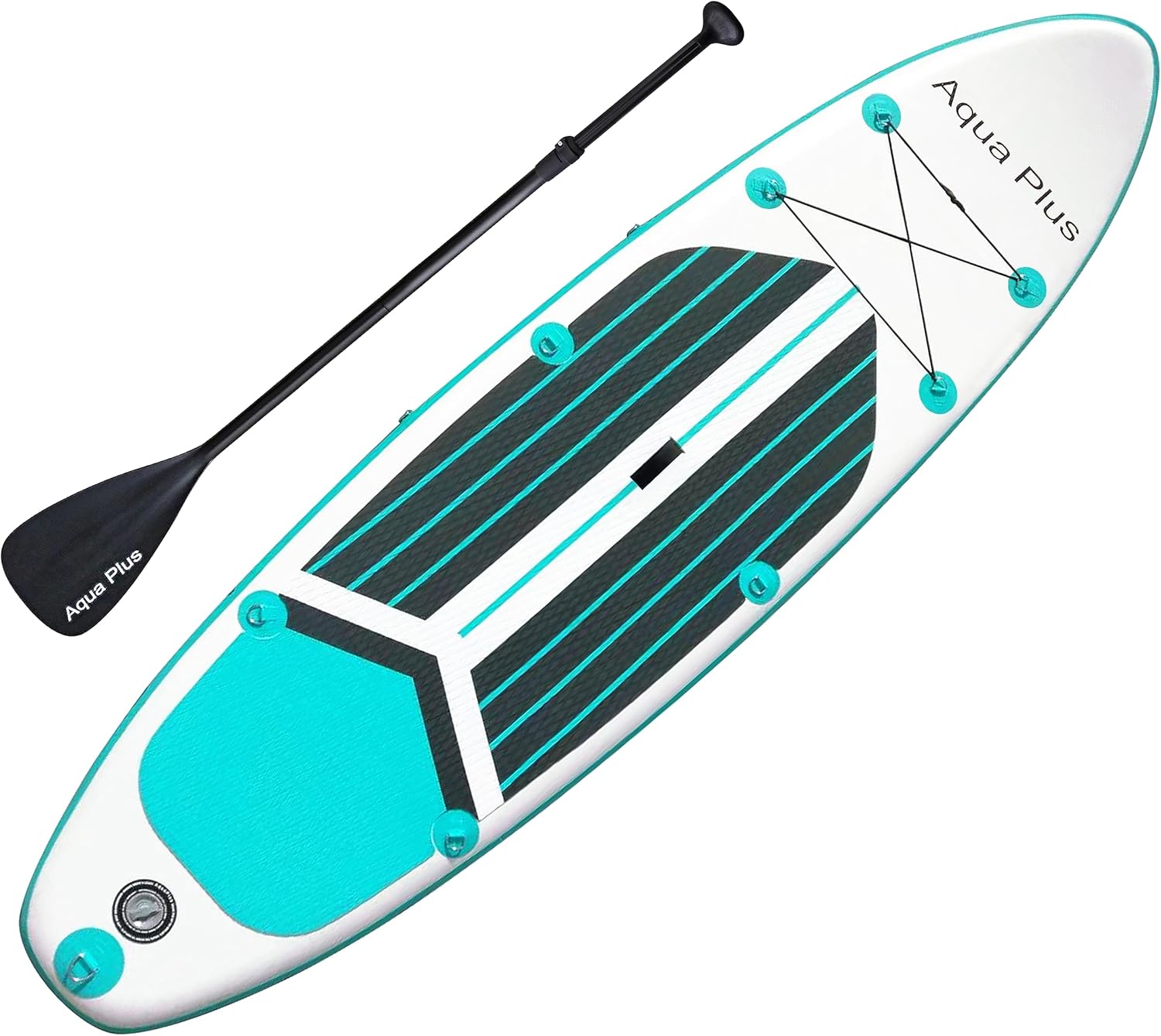 bleujardin - SUP gonflable - 15 cm épaisseur - pagaie, pompe, sac, laisse