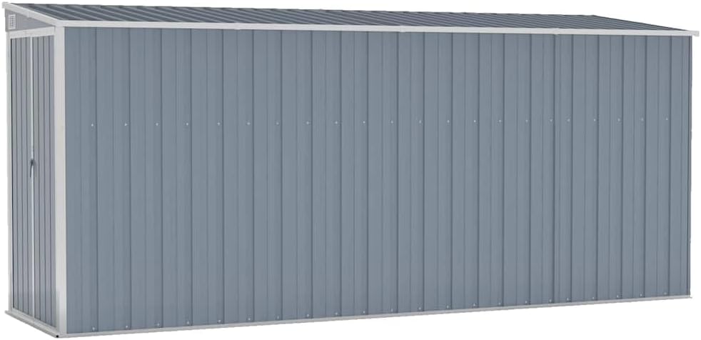 bleujardin Abri de Jardin Mural Gris 118x382x178 cm Acier galvanisé, Maison & Jardin, Pelouses & Jardins, Vie en extérieur, Structures extérieures, Cabanes & abris de Jardin, Gris, (Poids 47.9KG)