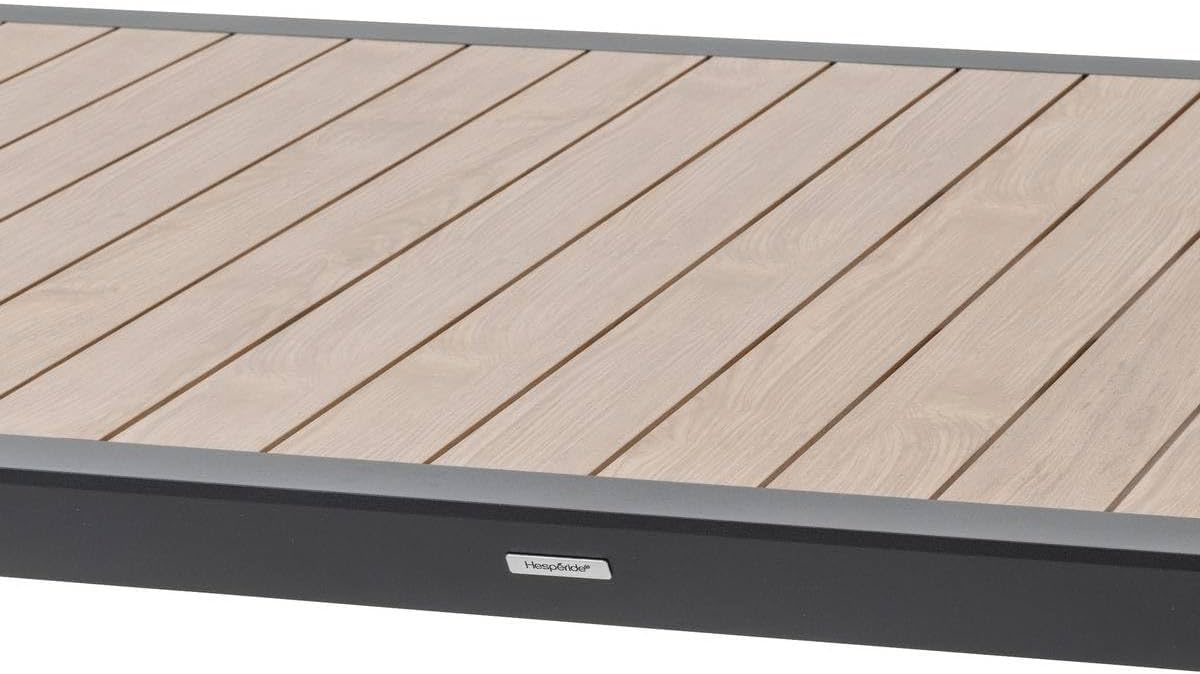 bleujardin - Evasion - table de jardin 12 places aluminium effet bois