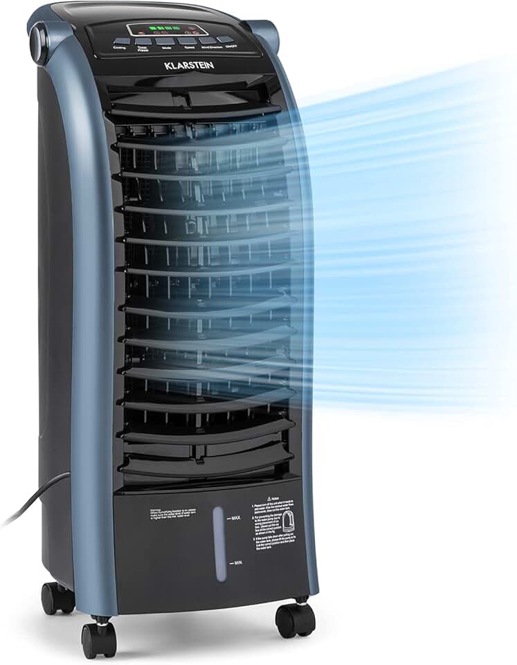 bleujardin - Rafraichisseur d'air 4 en 1 - 6L - clim, humidificateur, ventilateur, ioniseur, 65W, 444m³/h
