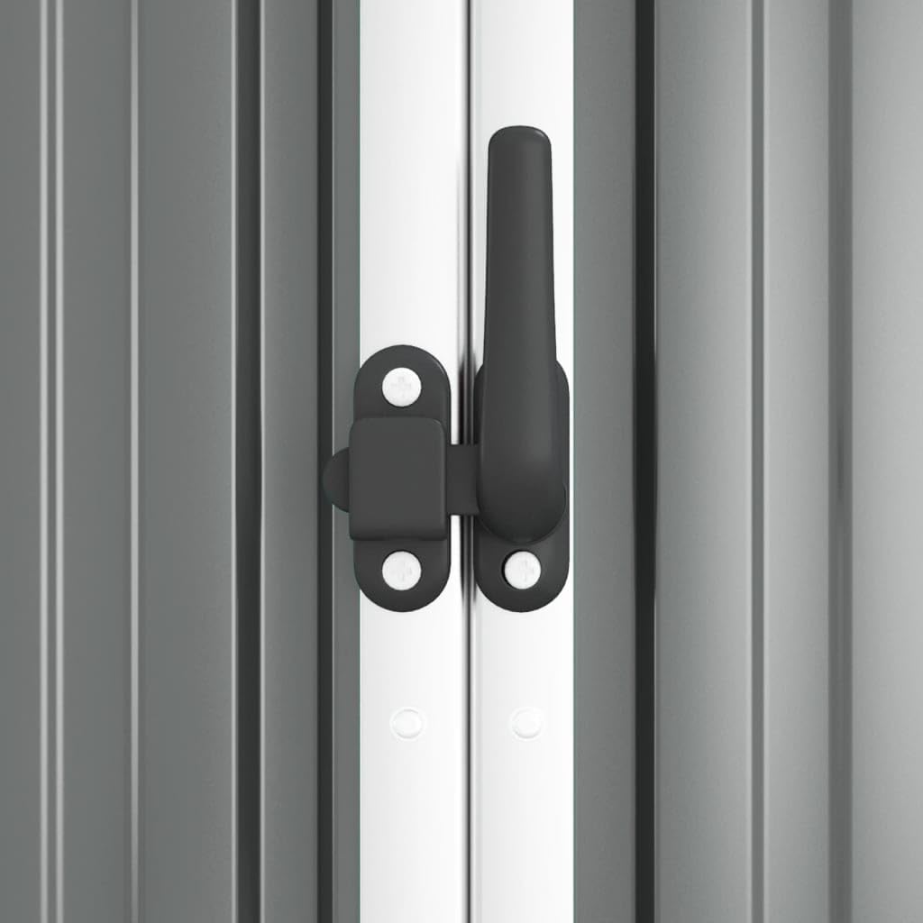 bleujardin Abri à Outils de Jardin Gris 225x89x161 cm Acier galvanisé, Maison & Jardin, Pelouses & Jardins, Vie en extérieur, Structures extérieures, Cabanes & abris de Jardin, Gris, (Poids 36.62KG)
