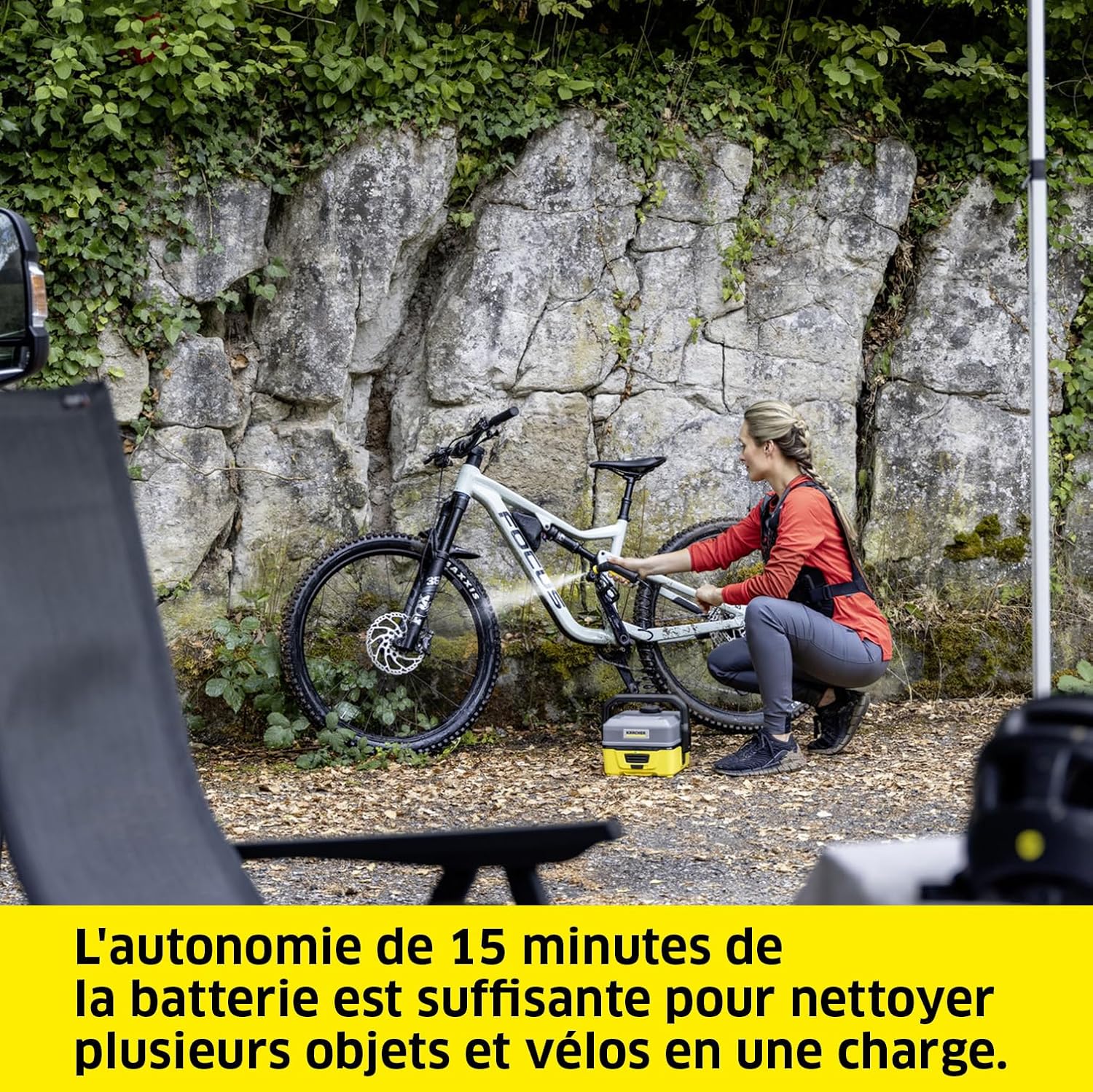 bleujardin - OC 3 - 2,2 kg - basse pression, batterie Lithium-Ion, 4 L, tuyau 2,8 m