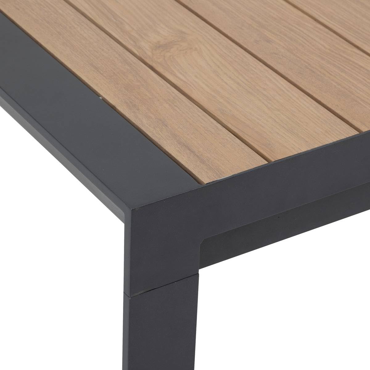 bleujardin - Evasion Extensible 8 places - aluminium antirouille - effet bois