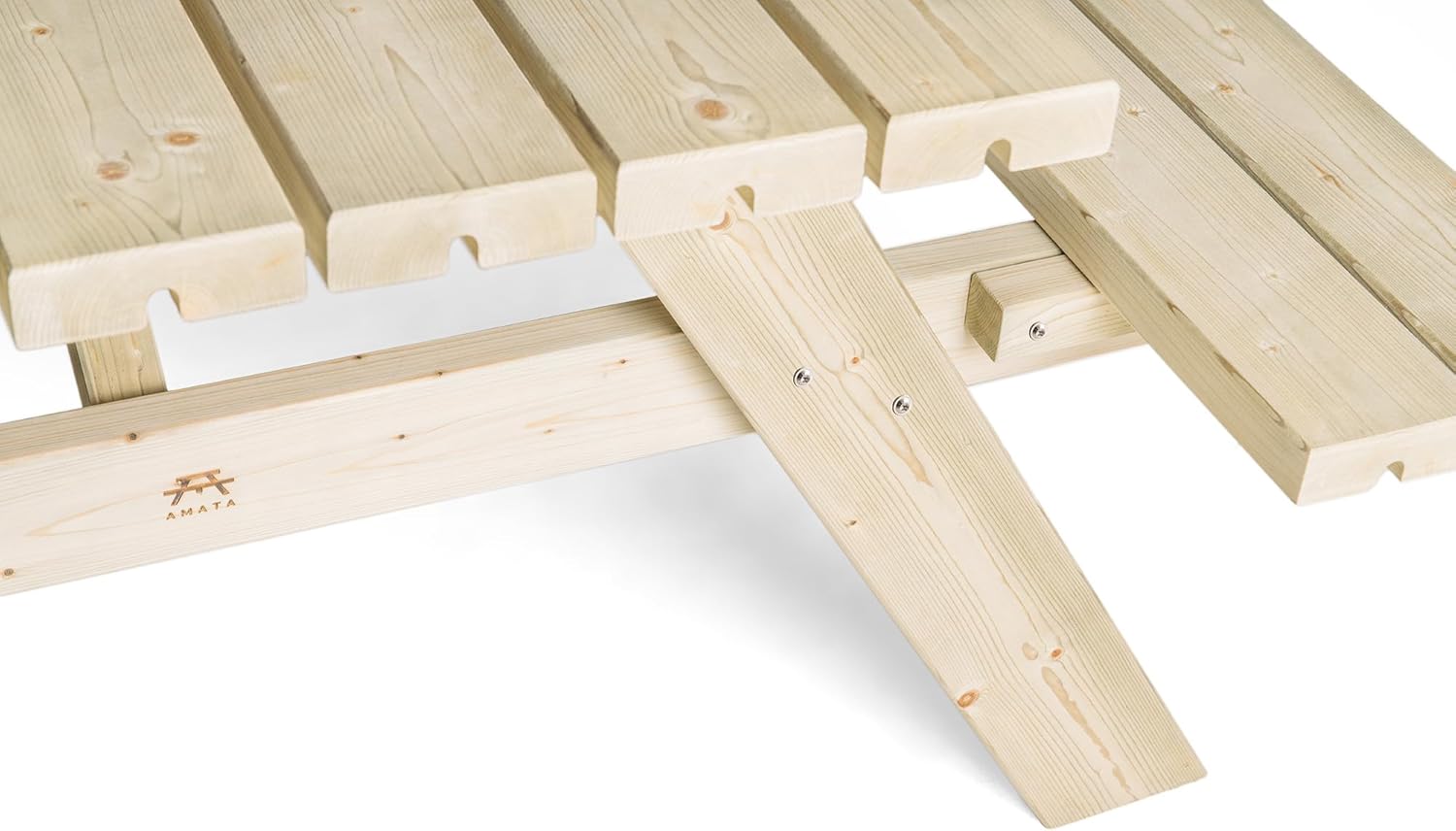 Table de Pique-Nique - Collection UNGURS - Résistante aux intempéries - Sièges pliants, idéale jardin_extérieur - bleujardin-