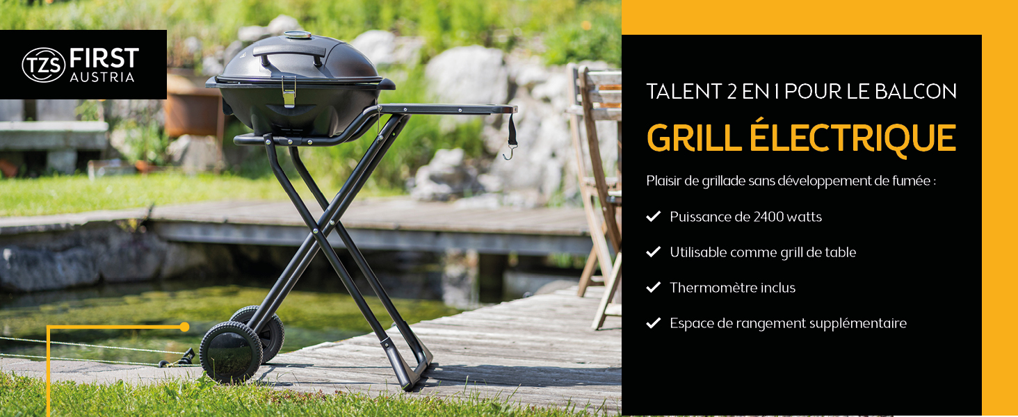 Barbecue de table électrique grill  sur pied  pour l'extérieur, balcon grils électriques  terrasse