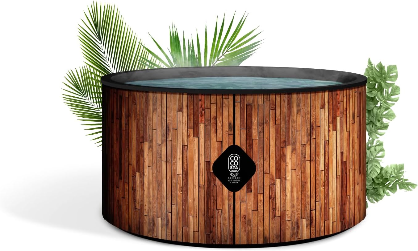 bleujardin Bali Spa Gonflable - 150 cm de diamètre - 800 litres - Moteur 2240 W - 2 à 4 Personnes - Massage 140 Jets