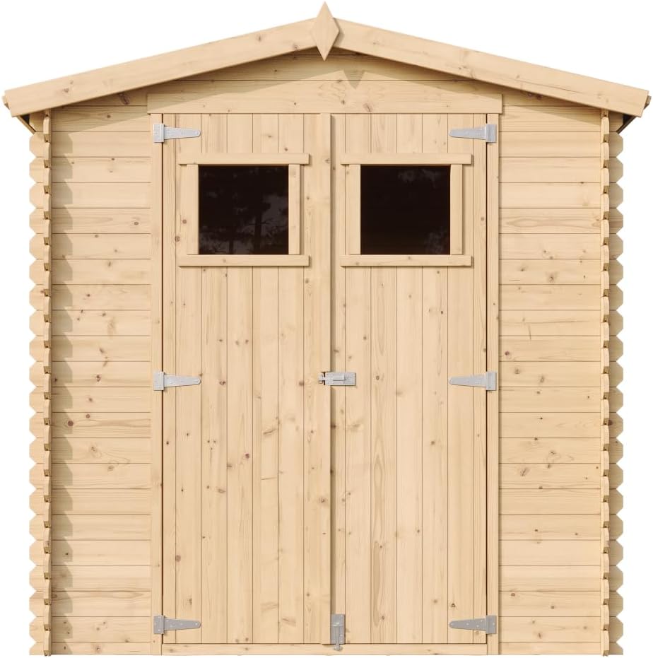 Abri de Jardin en Bois - Stockage extérieur I216xL206xH218 cm/ 3.53 m2 Petit abri à Outils, Local à vélos - bleujardin M343