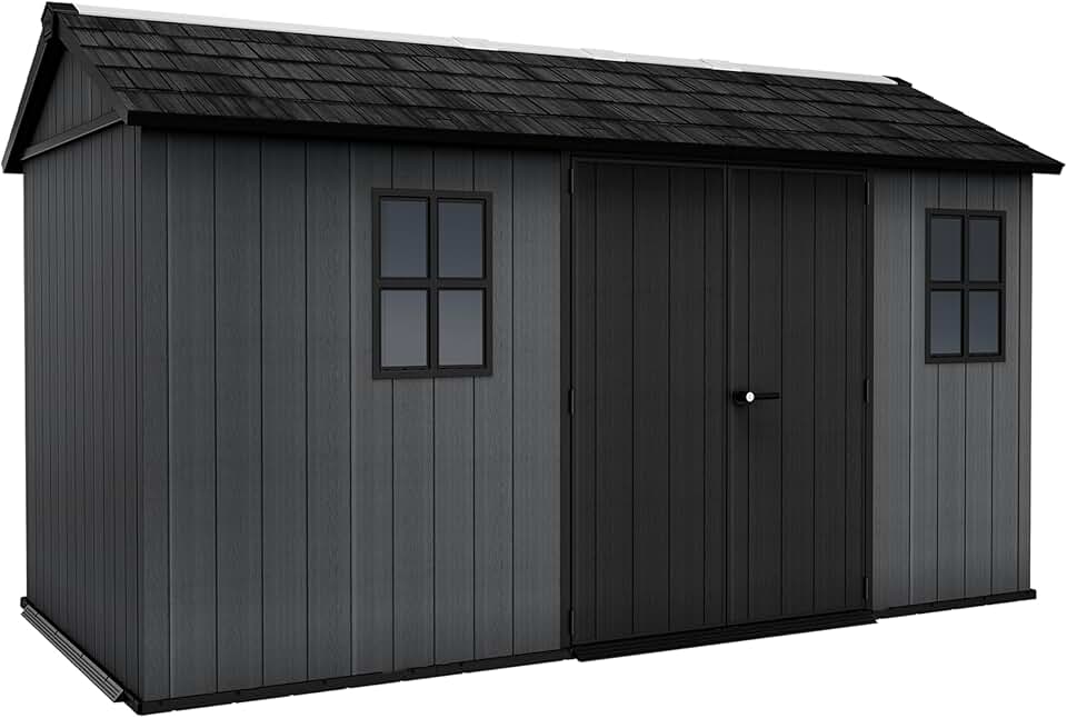 bleujardin - Newton Plus - abri de jardin 8,6m² gris bois - 1375-8