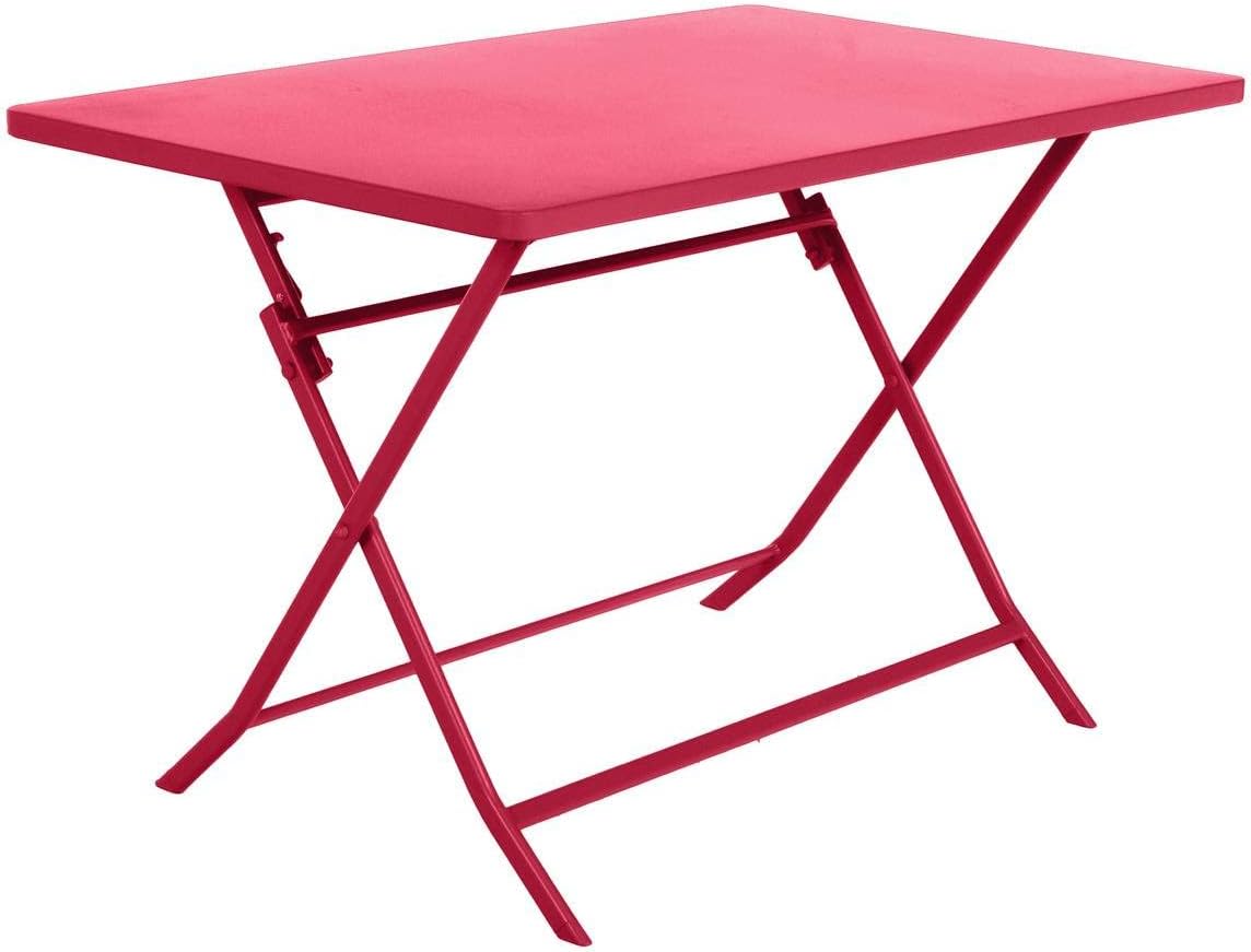bleujardin - Greensboro - 120x70cm - table pliante acier 4 places, anti-rouille
