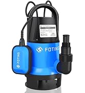 bleujardin Pompe submersible pour eaux usées 900 W, 14 000 l/h, pompe automatique de puissance, hauteur de refoulement max 8,5 m, unité...