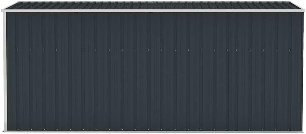 Abri de jardin mural - anthracite - 118x382x178 cm acier robuste