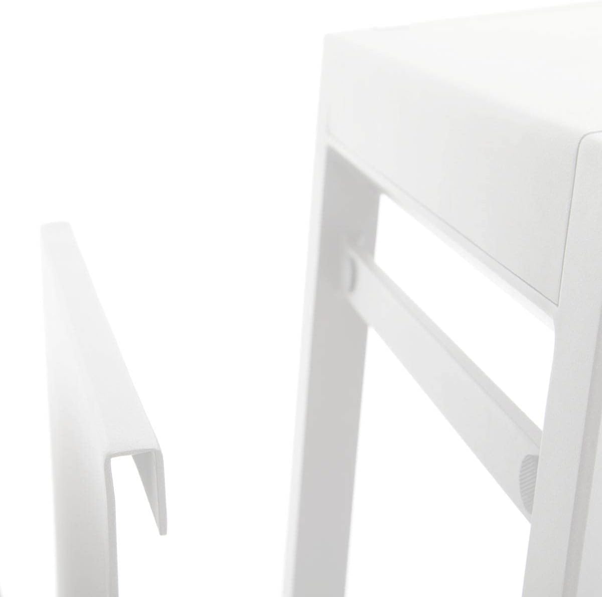 bleujardin - table d'appoint Allure - 50x50 cm - acier blanc