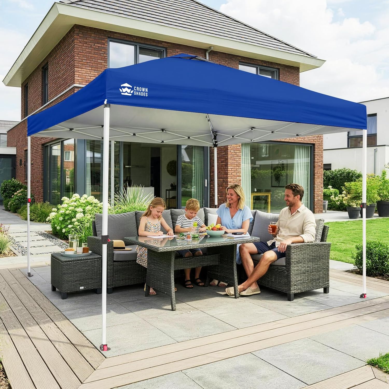 bleujardin - Tonnelle pliante 3x3m - imperméable, UPF 50+, sacs de sable