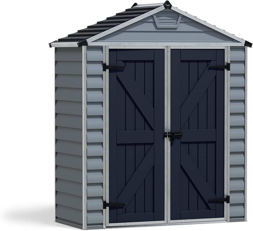 bleujardin by bleujardin Abri de Jardin en Kit bleujardin 1.7m², Cadre en Aluminium, Panneaux en Polycarbonate, Gris