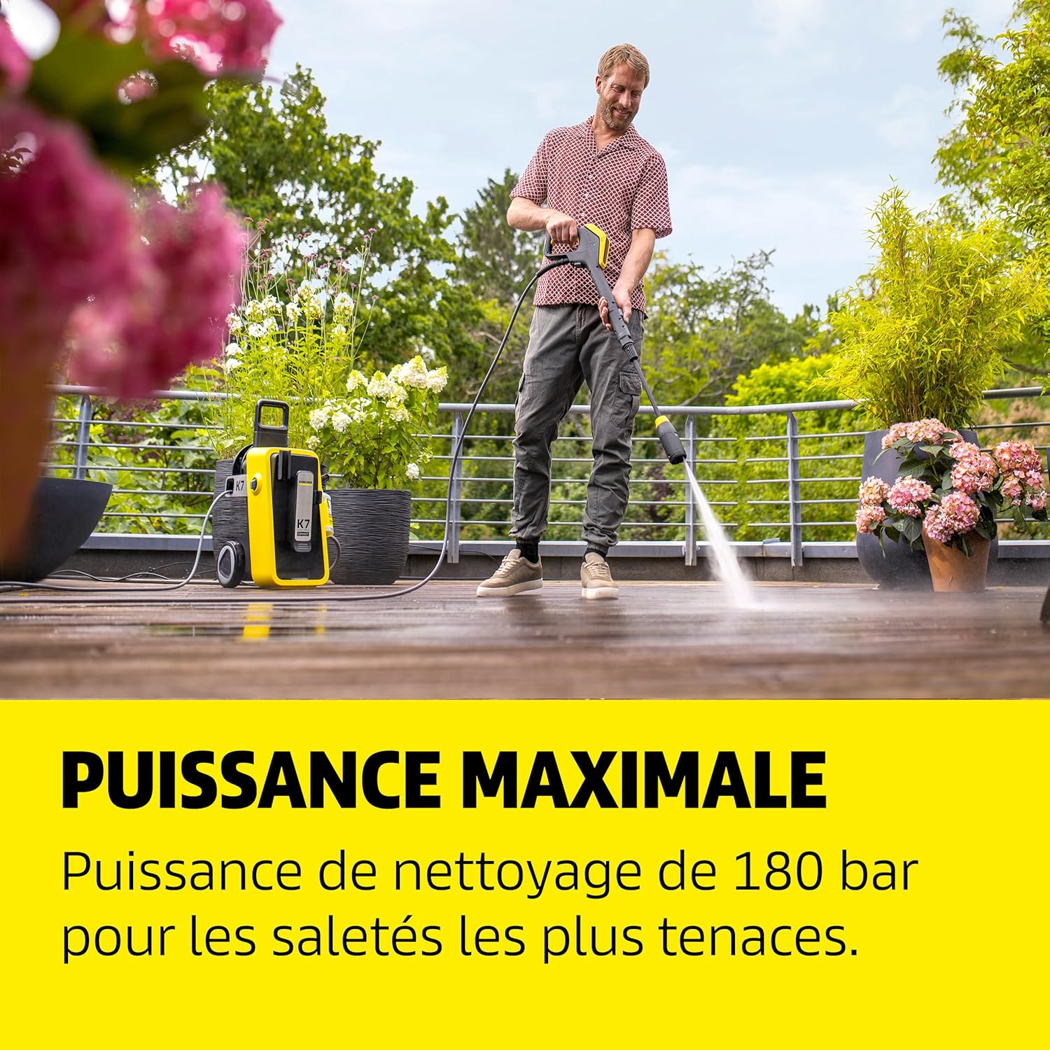 bleujardin - K 7 Premium Connect - 180 bar, 600 l/h, enrouleur, Home Kit