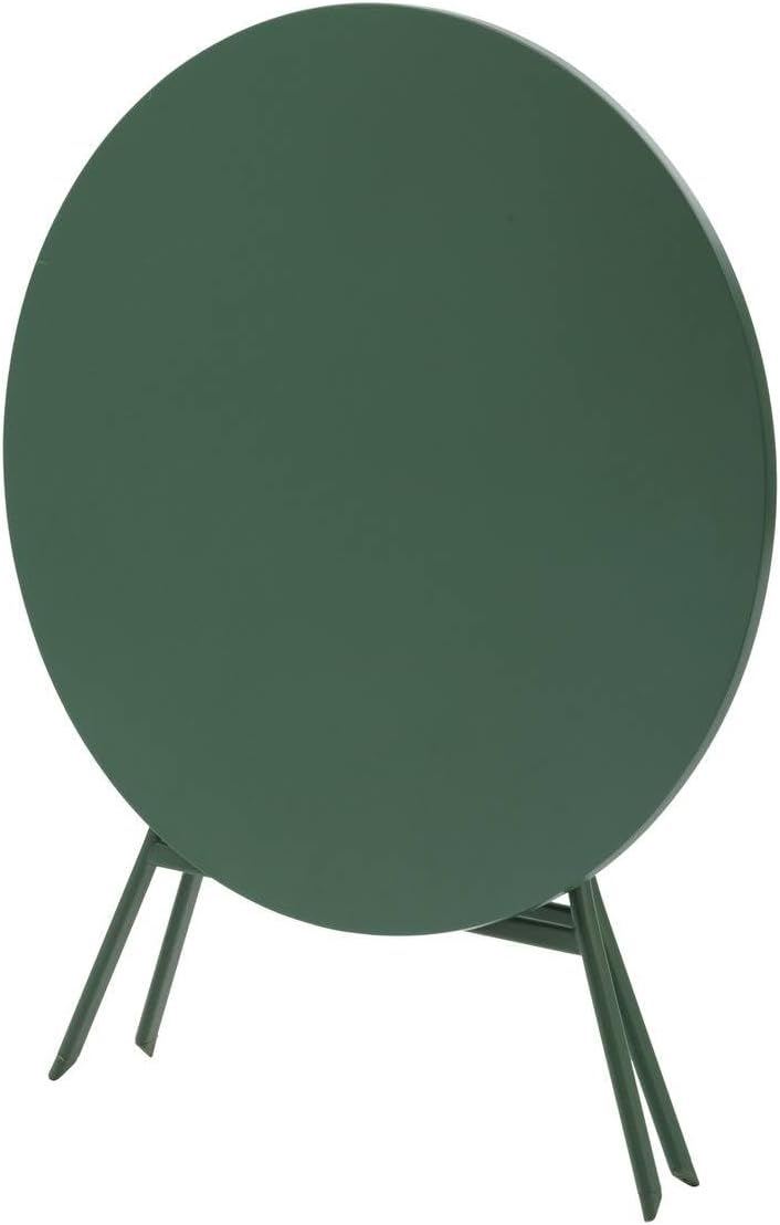 bleujardin - Greensboro - table pliante acier 4 places, vert olive