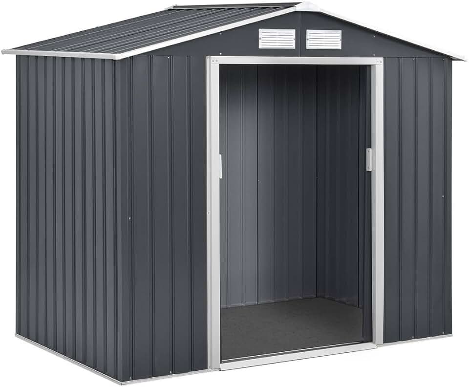 bleujardin - Abri de Métal Vegas - 2.7m² - gris - 1299_‎93414