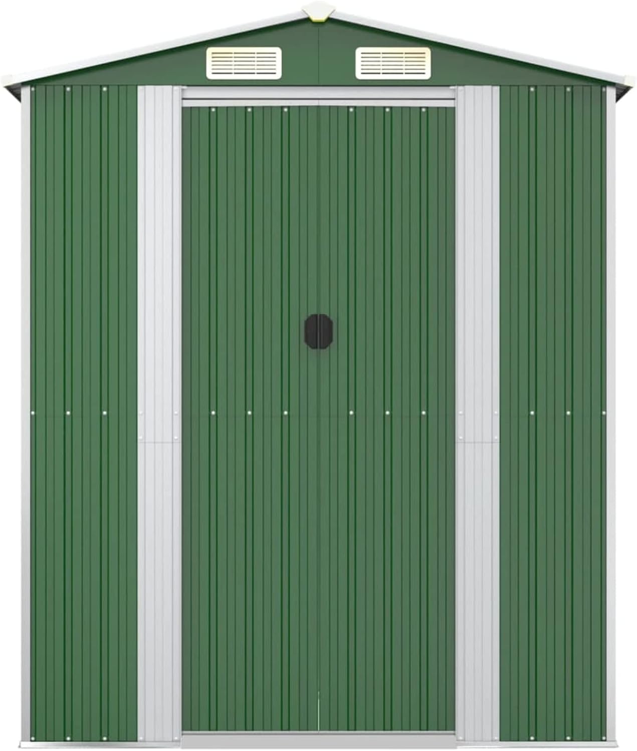 Abri de jardin extérieur en acier galvanisé vert 192 x 689 x 223 cm