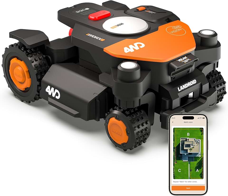 bleujardin - Vision Cloud 4WD - robot 600m² AI, VSLAM, RTK Cloud - WR340E