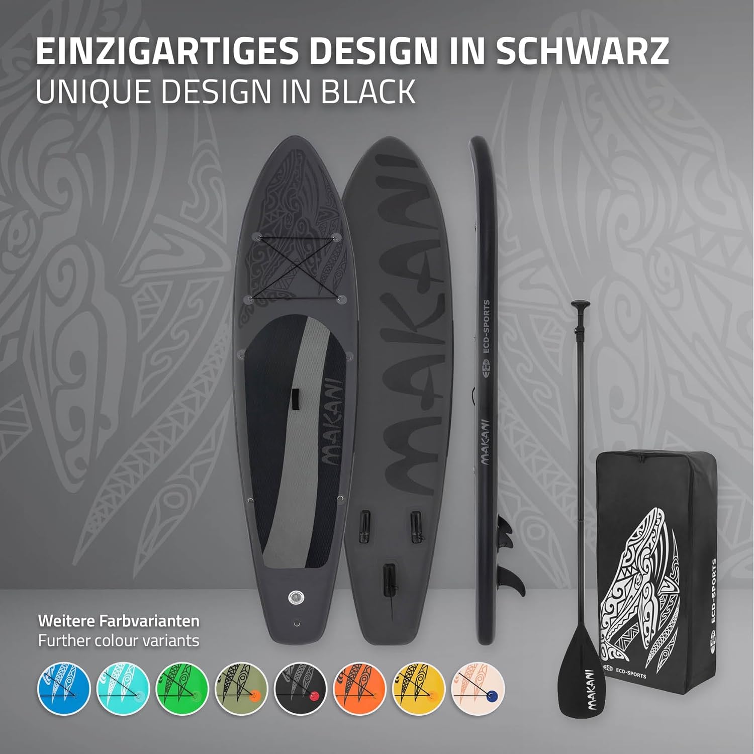 bleujardin - Stand Up Paddle Gonflable - 305/308/320/380 cm - PVC, 120/150 kg, épaisseur 10/15 cm