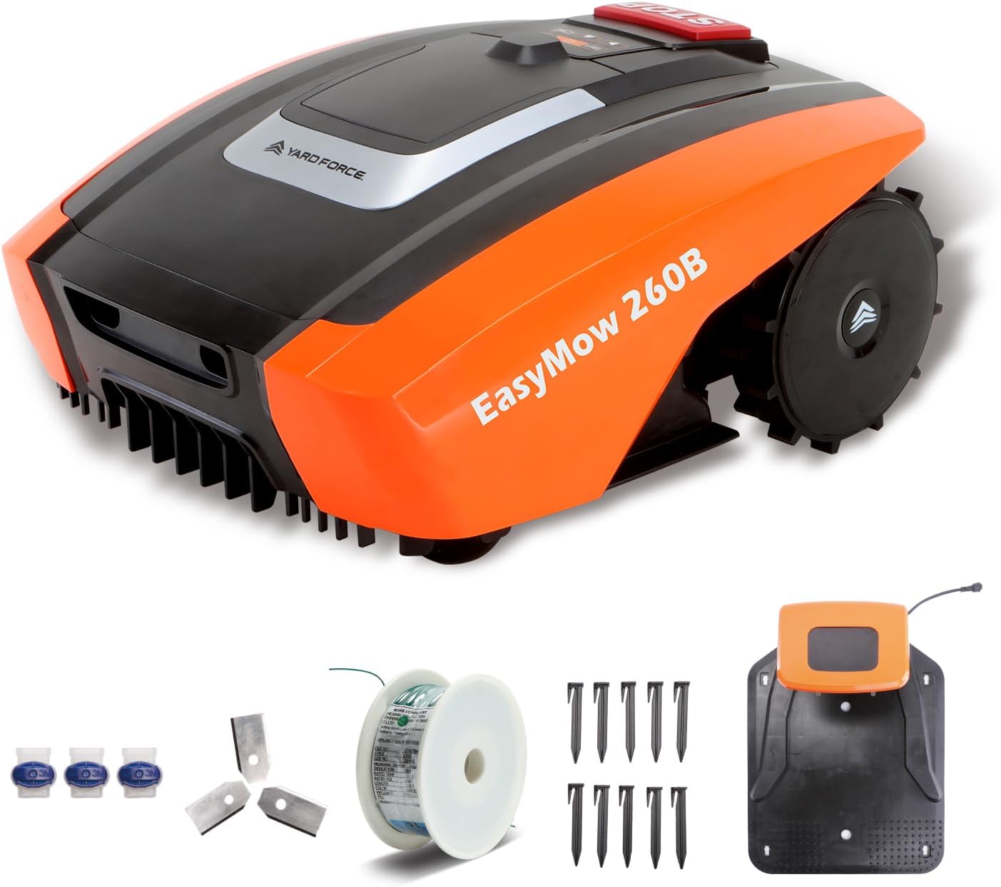bleujardin - Easymow 260B - 260m² - robot tondeuse, noir/orange
