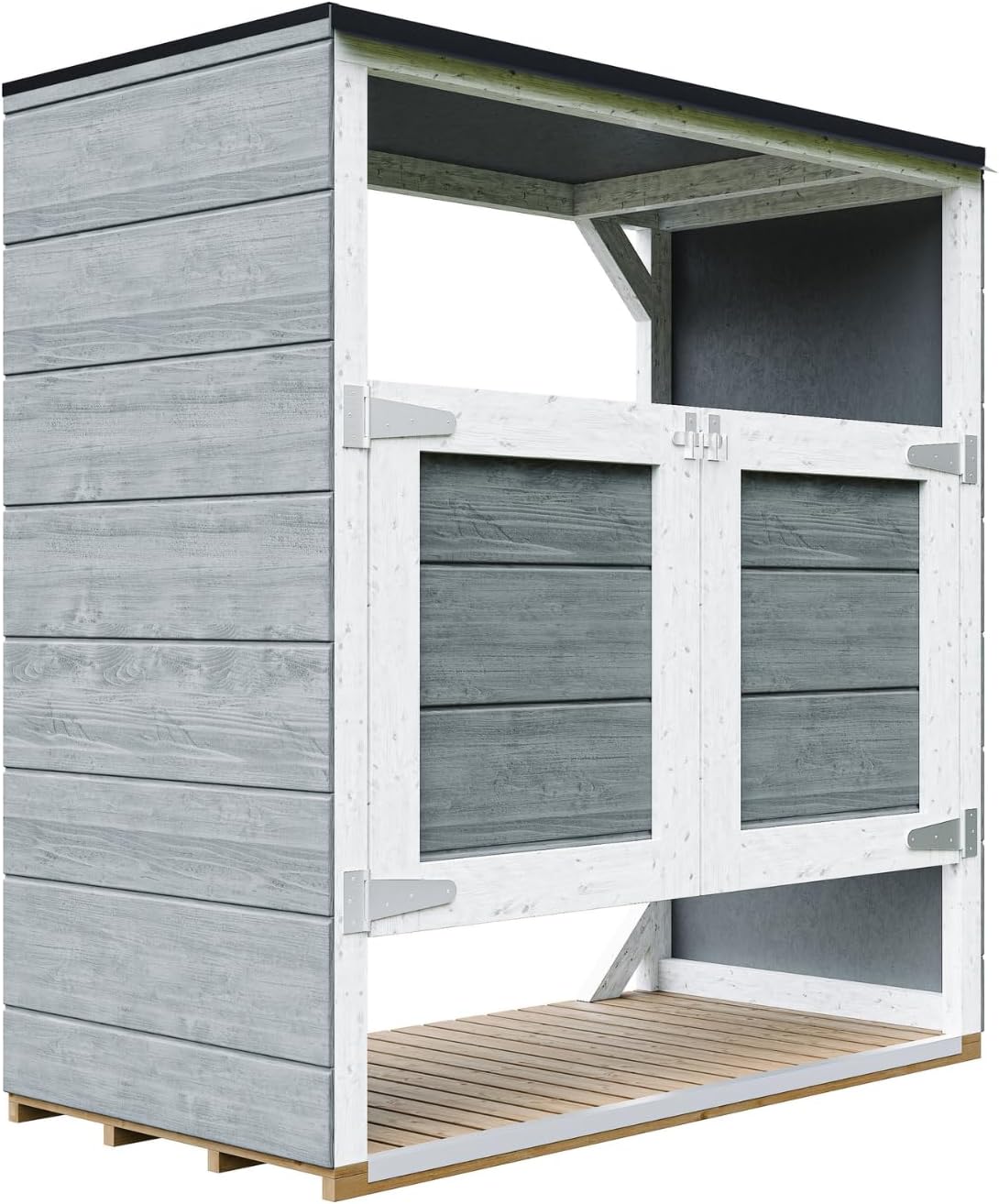 bleujardin - Abri de jardin extérieur 2x240L, acier, rangement poubelles M980A-CAVERN Steel