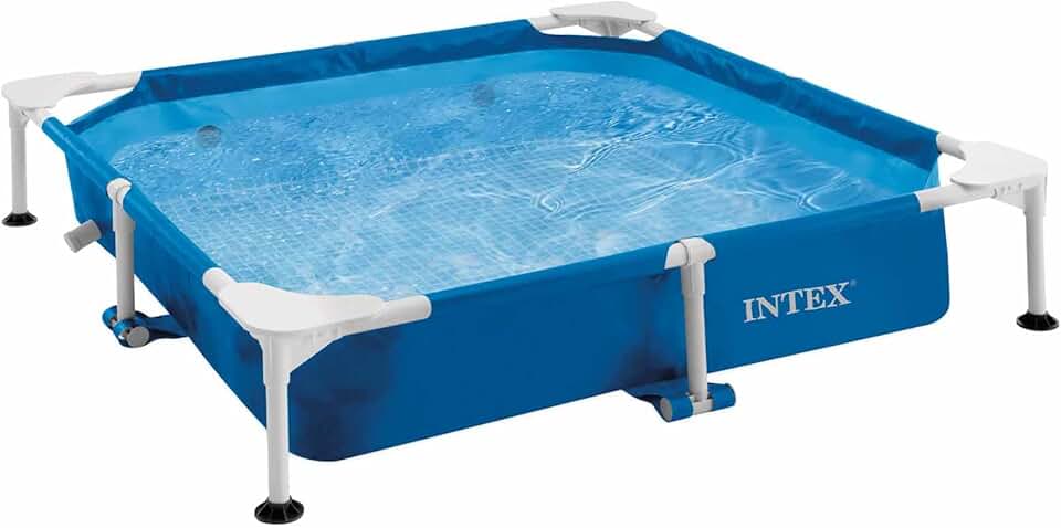 bleujardin - Animaux - piscine carrée tubulaire enfants - 1,59m - 48402NP