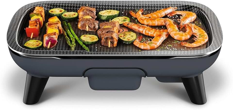 bleujardin - Plancha Des Saveurs - 2400W, antiadhésif, thermostat réglable, plaque amovible - YY4570FB