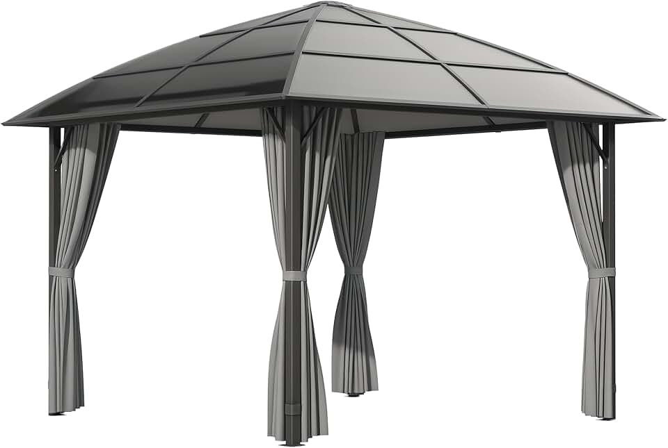 bleujardin - pavillon jardin aluminium 3x3m toit polycarbonate UV60+