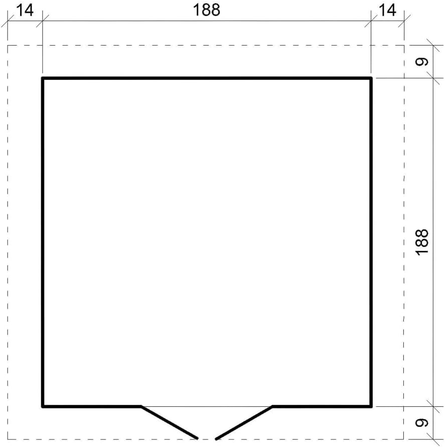 Abri de Jardin en Bois avec Sol TRAITÉ Porte verrouillable de Haute qualité - Stockage extérieur I216xL206xH218 cm/ 3.53 m2 - Toit imperméable, fenêtres bleujardin M343F+M343G