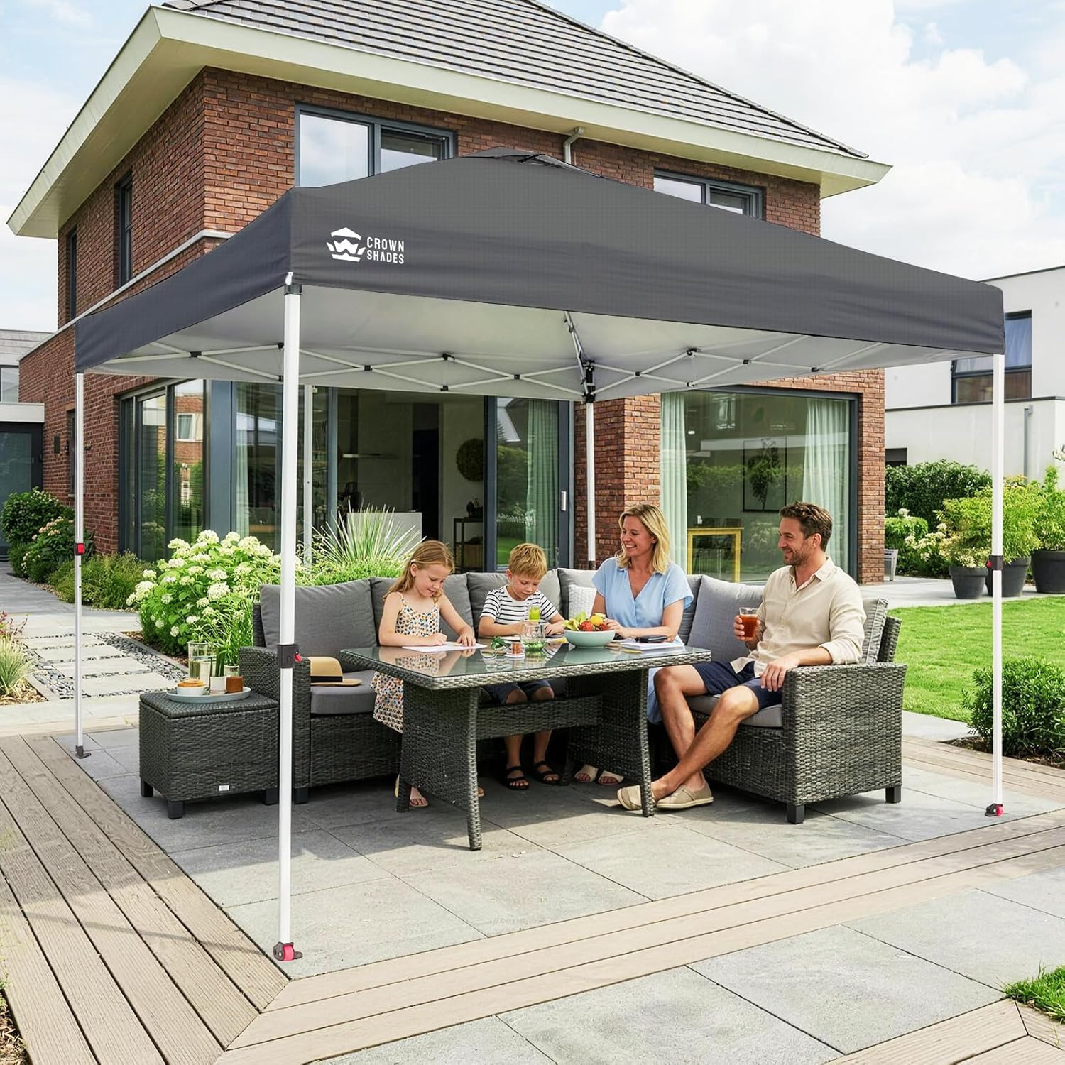 bleujardin - pop-up gazebo - 3x3m - imperméable, UPF 50+, sacs de sable
