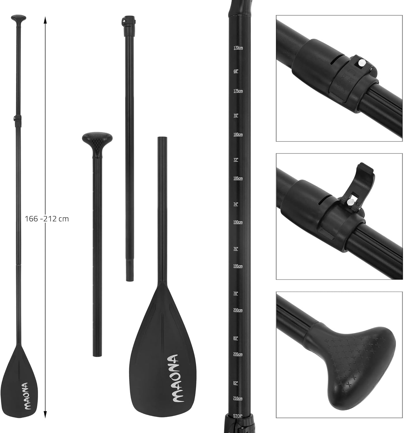bleujardin - SUP gonflable série Stand Up - 305/308/320/380 cm - PVC, 120/150 kg, 10/15 cm d’épaisseur