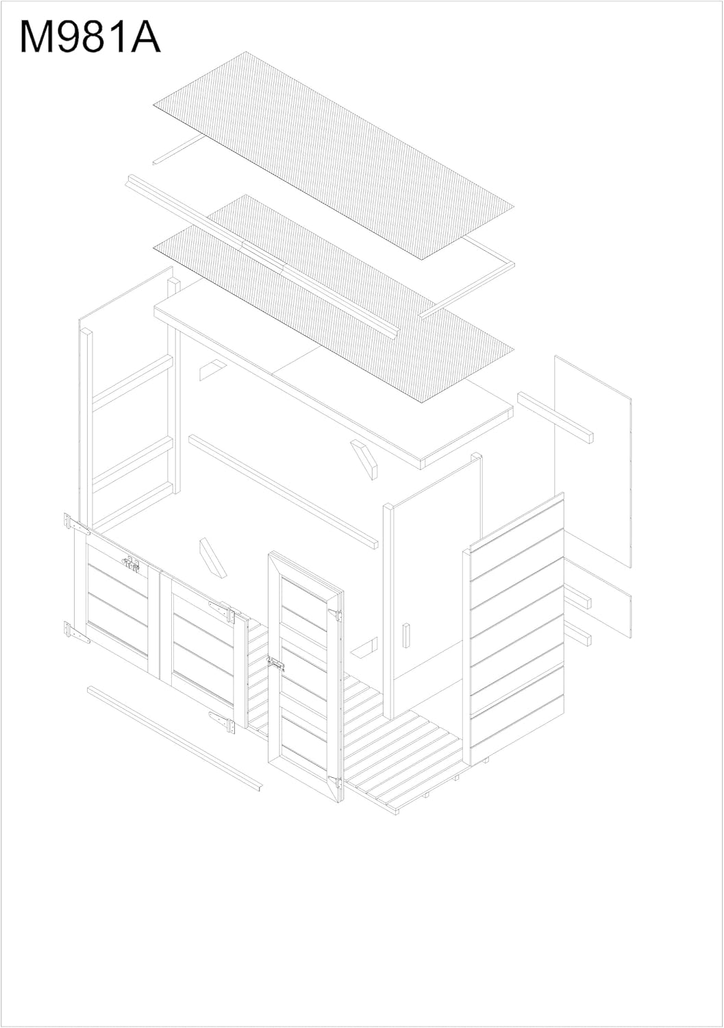 Abri de Jardin pour poubelles, Cache Poubelle extérieur 2x240L – Coffre de Rangement Exterieur, Armoire de Jardin, cabane de Jardin Exterieur – bleujardin M981A