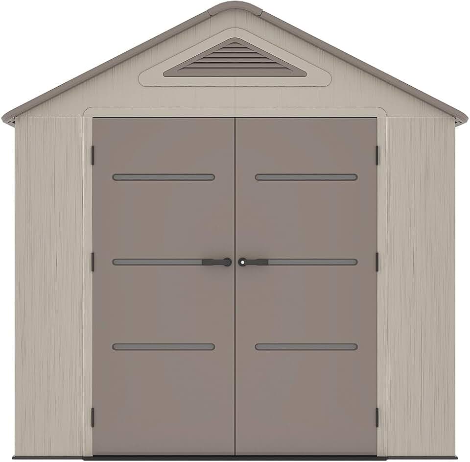 bleujardin - Abri de jardin résine 4,5m², beige/marron, plancher, 22mm - ANTEVA