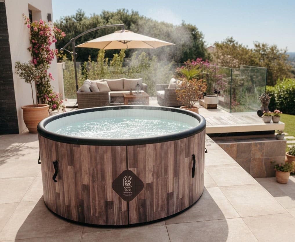 bleujardin Nordik Spa Gonflable - 150 cm de diamètre - 800 litres - Moteur 2240 W - 2 à 4 Personnes - Massage 140 Jets